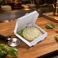 Boîte à pizza carrée blanche personnalisée, jetable, en carton ondulé, avec aérations, en gros pour restaurants et cafés