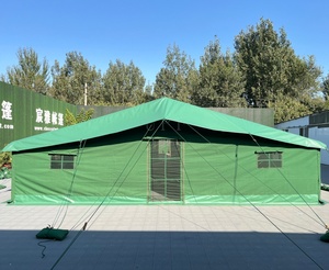 Carpa Impermeable de Lona Verde UPDF de Uganda, OEM, para 100 Personas, con Techo de PVC - Product Image 2