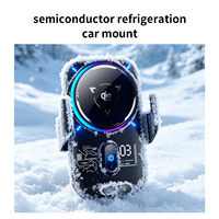 Support de téléphone magnétique pour voiture avec charge rapide 25W QI2.2, lumière colorée, ventilateur de refroidissement, support de téléphone portable pour voiture, chargeur de voiture