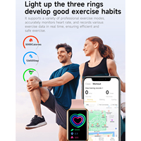 1,57 Zoll Smartwatch mit BT-Anruf, Herzfrequenz- und Schlafüberwachung, Sprachassistent, Nachrichtenpush, Wasserdicht, Fitness-Tracker für Männer und Frauen