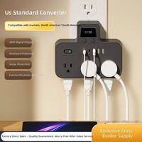 Adaptateur de prise standard US 110V avec USB Type-C à charge rapide, rallonge multiprise avec interrupteur