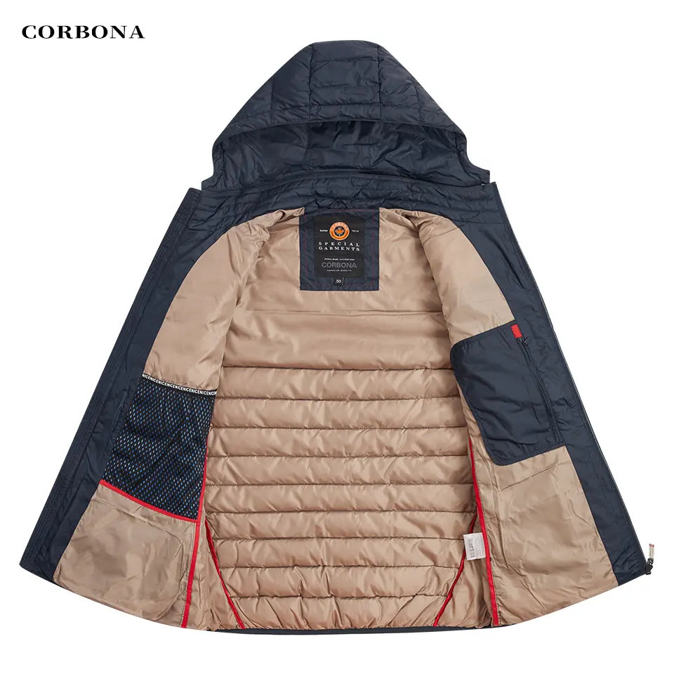 Corbona automne homme hiver veste affaires décontracté léger sélectionné vêtements d'extérieur en coton manteau de sport surdimensionné homme vêtements Homme