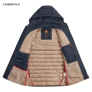 Corbona autunno uomo giacca invernale Business Casual cotone leggero selezionato cappotto sportivo Oversize abbigliamento maschile Homme