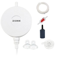 Mini pompe à oxygène pour petits aquariums et bacs à poissons, design micro rond et carré, faible bruit (30 dB), débit de 450 ml/min