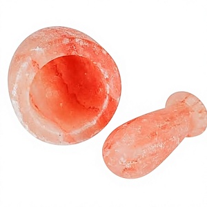 Mortero y Pilón de Sal del Himalaya Tallados a Mano, Ecológicos, de Color Natural, Fabricante y Mayorista de Pakistán - Product Image 1