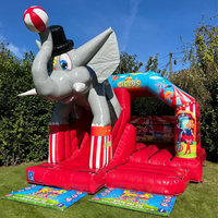 Castillo Inflable Personalizado Songfa con Diseño de Elefante de Dibujos Animados, Casa de Brinco Temática para Fiestas, Alquiler de Castillo Hinchable de PVC