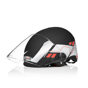 <span class=keywords><strong>Casque</strong></span> de moto ouvert 3/4, <span class=keywords><strong>casque</strong></span> de <span class=keywords><strong>scooter</strong></span> électrique rétro personnalisé OEM ODM, design demi-visage - Product Image 4