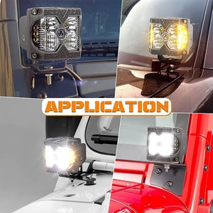 LLevo ámbar blanco doble color 3 pulgadas cubo Tirador Lateral LED pod luz para Suv <span class=keywords><strong>4x4</strong></span> Offroad Atv - Product Image 4
