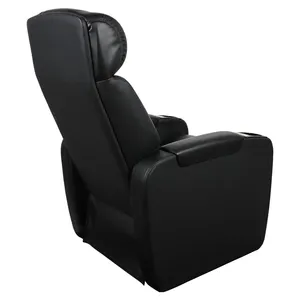 High Quality VIP Custom Logo Cinema Theatre Leather Sofa Seating With Electric Recliner And Cup Holder