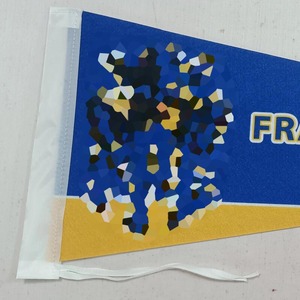 Custom Design Sublimation Logo Printing Personal School Event Sports Felt Pennant Flag Anti-Wrinkle Portable Triangle Shape for