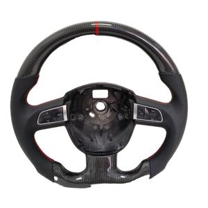 Volante de Fibra de Carbono Real Personalizado de Alta Calidad para <span class=keywords><strong>Audi</strong></span> A4 S4 <span class=keywords><strong>RS4</strong></span> <span class=keywords><strong>B7</strong></span> - Product Image 3