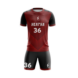 قمصان تدريب كرة القدم المخصصة بالتسامي اسم النادي والشعار المطبوعة نمط الفريق القصير مع تصميم فريد من نوعه - Product Image 5