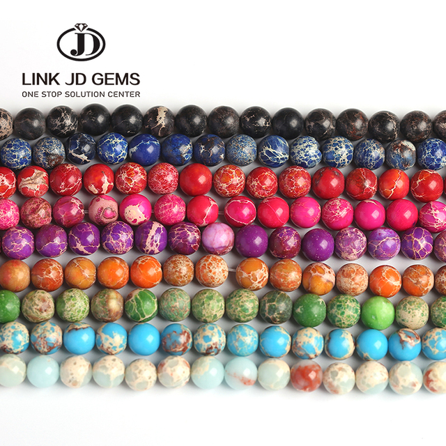 Emperor Stone 4-12mm Semi-Finished Handmade Natural Material Color Dyed Symbol of Power Loose Beads for Jewelry Making