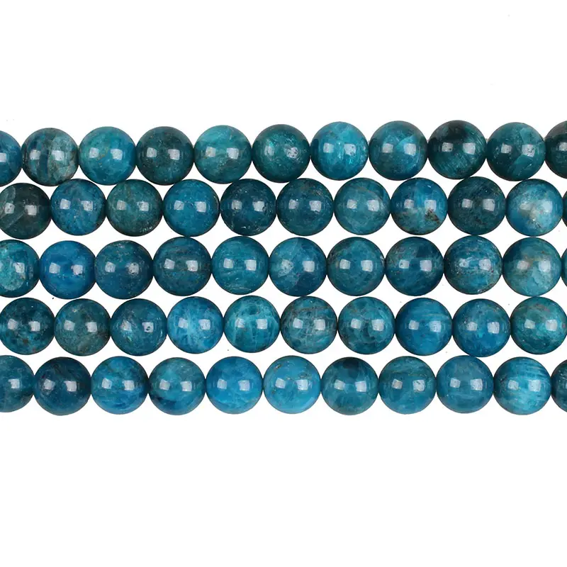 Natural Stone Beads Dark Blue Apatite Round Loose Beads 4 6 8 10 12 14mm For Bracelets Necklace Jewelry Making