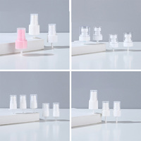 Botella de plástico transparente con tapa abatible para cosméticos, botella redonda de 50 ml, 75 ml, 100 ml, 250 ml