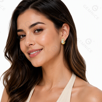 Boucles d'oreilles Gemnel en laiton massif, forme goutte d'eau, avec grappe de fleurs en oxyde de zirconium blanc taille poire, pour femme, usage quotidien et soirées
