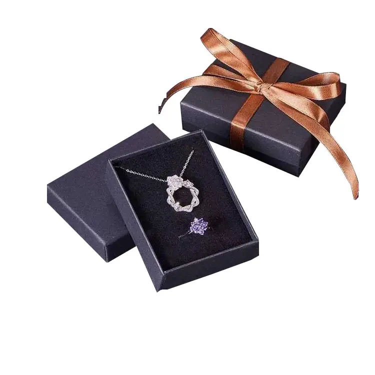 Zwart Wit Blauw Sieraden Verpakking Prijs Bedrukt Luxe Cadeau Sieraden Verpakking