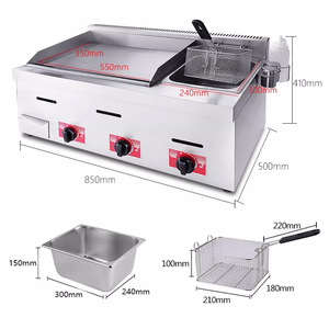 Bảng hàng đầu thương mại <span class=keywords><strong>gas</strong></span> gang vỉ nướng với nồi chiên vỉ nướng với nồi chiên thép không gỉ tấm phẳng <span class=keywords><strong>gas</strong></span> nướng vỉ nướng với nồi chiên - Product Image 2