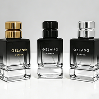 Bouteilles de parfum de luxe personnalisées avec des caractéristiques uniques, carrées, 50 ml, 100 ml, bouteilles de parfum en verre vides, 30 ml, bouteille de parfum noire avec couvercle