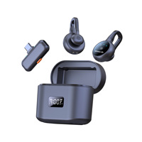 Microphone Lavalier Sans Fil avec Écran Numérique, Étui de Charge, Clip Magnétique, Portable pour Enregistrement Vidéo Extérieur, Vlog, Diffusion en Direct