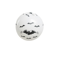 Ballon en latex imprimé noir, blanc et orange pour Halloween, 12 pouces, décoration de fête, bar, fantôme