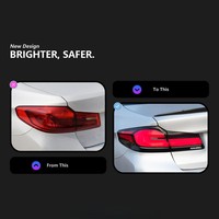 Modifizierte Auto-LED-Rückleuchte für 2018-2021 BMW 5er G30/G38 Dynamisches Rot Plug+Play Hochwertige DRL Blinker Rückfahrlichter