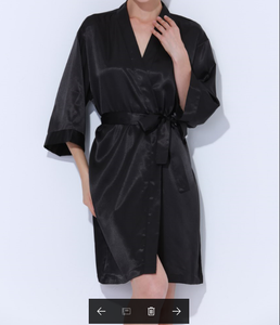FUNG 3019 2024 yeni tasarım gecelik pijama özelleştirilmiş pijama gece takım elbise ipek benzeri saten lüks kadın pijama - Product Image 4