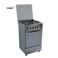 Four combiné Xunda 20 pouces, cuisinière à gaz, plaques chauffantes électriques, cuisinière à gaz 4 brûleurs, 3 brûleurs à gaz et 1 plaque électrique avec four