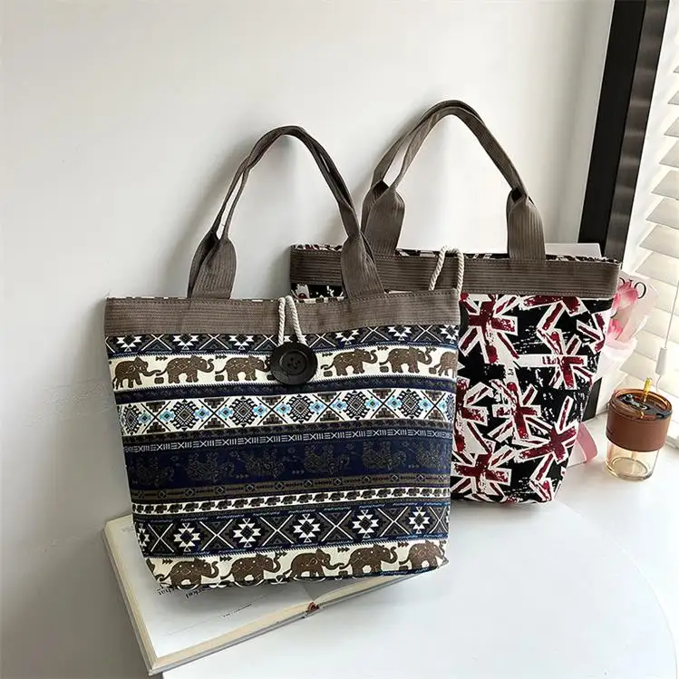 Bolso de estilo chino de moda para mujer Popular, bolso de un solo hombro para mujer, bolso de lona bordado personalizado a la moda