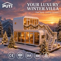 Maisonnette préfabriquée moderne de 20 pieds, style Apple Cabin, maison capsule, villa de luxe pour Airbnb, séjour dans une maison d'hôtes pittoresque, assemblage rapide