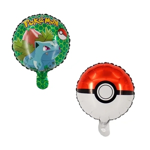 8pcs 10 pulgadas globos de fiesta <span class=keywords><strong>Pika</strong></span> chu cifras redondo de aluminio GLOBO DE LOS NIÑOS fiesta de cumpleaños decoración de la ducha de bebé - Product Image 2