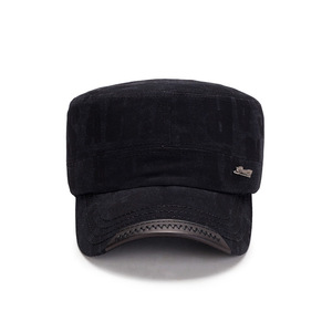 <b>Flat</b> Cap Men Canvas Black Washed Style Spring Autumn Outdoor Sunshade <b>Hat</b> - Product Image 1
