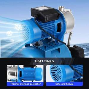 High Efficiency Stainless Steel Shallow Well Jet <b>Pump</b> 6-Gallon Automatic Booster System for Home Farm Irrigation Stainless Steel - Product Image 4