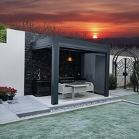 Pergola bioclimatique en aluminium de luxe écologique Sweet Home, toit rétractable motorisé à lames orientables, auvent imperméable pour l'extérieur