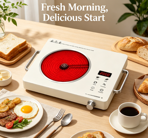 Cuisinière infrarouge 2000W avec commande tactile et bouton rotatif, 6 fonctions de cuisson, verrouillage enfant et minuterie, compatible avec tous <span class=keywords><strong>les</strong></span> ustensiles de cuisson - Product Image 4
