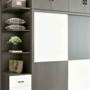 Modern Adjustable Eco-Friendly Bedroom Furniture Set with Mobile Door <b>Wardrobe</b> for Hotel & Villa Use - Product Image 4