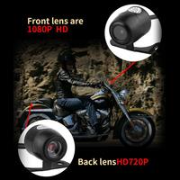 Cámara DVR Inteligente para Motocicleta, Grabador de Conducción Full HD con Doble Cámara Delantera y Trasera