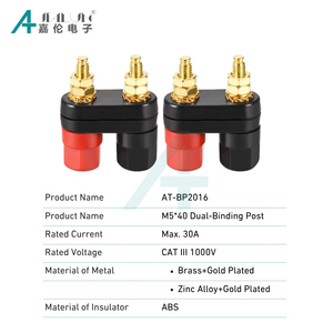Jialun Bananenpluggen Paar Terminals Rood Zwart <span class=keywords><strong>Connector</strong></span> Versterker <span class=keywords><strong>Terminal</strong></span> Binding Post Banaan <span class=keywords><strong>Speaker</strong></span> Plug <span class=keywords><strong>Jack</strong></span> - Product Image 2