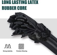 Cordon en macramé tressé noir enduit de 3 mm, lacets élastiques de 1/8 pouce, très extensibles pour le bricolage, la couture, la fabrication de bijoux, les attaches pour cheveux