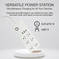Prise intelligente WiFi Tuya, prise US, commande vocale, minuterie, 8 prises, usage domestique, fabriqué en Chine