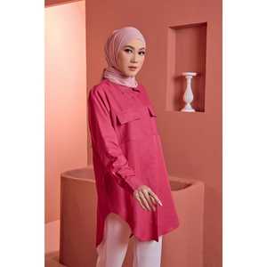 Abito in Chiffon leggero Baju Kurung all'ingrosso abbigliamento musulmano contemporaneo in tinta unita abbigliamento quotidiano del sud-est asiatico - Product Image 3