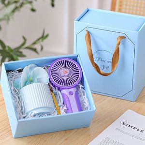 Exquisite Customizable Souvenir <b>Gift</b> Set Ceramic Mug Fan with <b>Gift</b> Bag for Corporate Event Birthday Wedding Favors <b>Gift</b> Set - Product Image 5