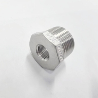 WAKAMATSU OEM 304/316 joint d'étanchéité en acier inoxydable Bouchon Hex mâle douille réducteur filetage conique adaptateur de tuyau connecteur NPT BSP
