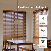 Stores vénitiens en bois à levage électrique, à brancher, pour usage domestique, volets en bois massif contrôlables via l'application Mijia pour salons et chambres