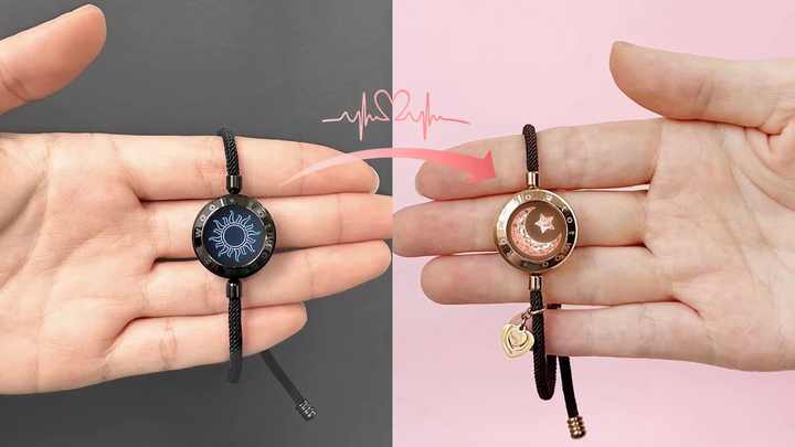 Wholesale Totwoo Vibrant Couple Sun and Moon Touch Bracelets for Couples  Vibrating Couple Bracelet Long-distance Touch love