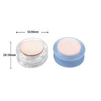 Pot cosmétique vide en plastique transparent rond personnalisé, nouveau produit d'usine, emballage portable pour crème, pot pour baume à lèvres