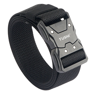 Cinturón táctico elástico <span class=keywords><strong>de</strong></span> nailon/poliéster barato <span class=keywords><strong>para</strong></span> hombres, hebilla <span class=keywords><strong>de</strong></span> aleación <span class=keywords><strong>de</strong></span> zinc, logotipo personalizado, práctico a la moda <span class=keywords><strong>para</strong></span> actividades al aire libre - Product Image 1