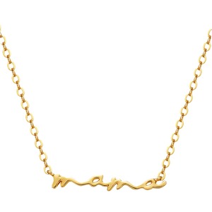 Delicato placcato 14K oro Mama collana in acciaio inox <span class=keywords><strong>gioielli</strong></span> regali perfetti <span class=keywords><strong>per</strong></span> la <span class=keywords><strong>festa</strong></span> <span class=keywords><strong>della</strong></span> <span class=keywords><strong>mamma</strong></span> - Product Image 1