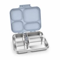 Boîte à lunch isotherme en acier inoxydable sans BPA de haute qualité à 3 compartiments avec couvercle en Tritan, prix d'usine pour le bureau quotidien et les nouveau-nés
