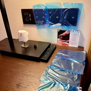 <span class=keywords><strong>Film</strong></span> de protection auto-adhésif bleu EONBON Spot Goods, <span class=keywords><strong>film</strong></span> de barrière sanitaire jetable soluble dans l'eau - Product Image 1